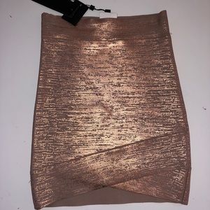 BCBGMaxazria Rose Gold Skirt